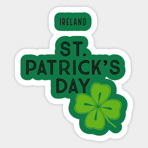 3/17 St Patrick's Day Ireland Sticker by ChrisTeeUSA